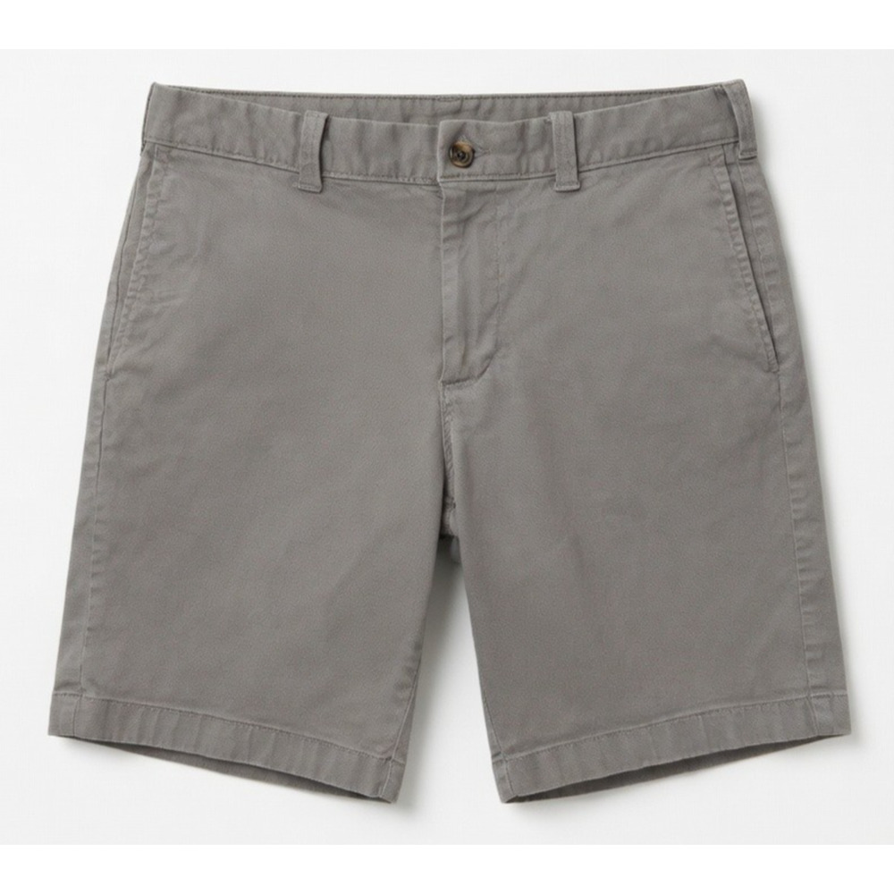 J.Crew Chino Shorts Mens 33 Gray 9 Inch Inseam Stretch Casual Classic Fit Preppy